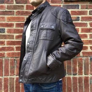 ASOS leather moto style jacket